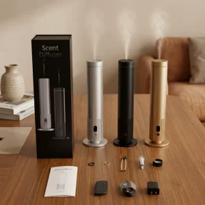 RGB Aluminum Fragrance 120mL Waterless Scent Diffuser Machine Pure Essential Oil Aroma Diffusers