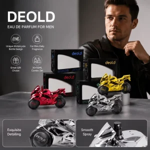 Racing Motorcycle Men Eau De Parfum Combo Set 30+50Ml Three Metallic Color Electroplating Bike Bottle Window