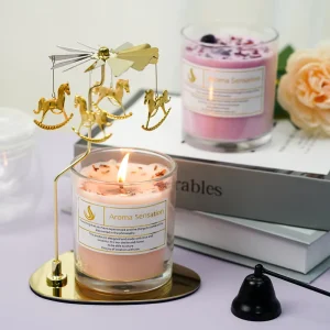 Real Spirituality Holiday Diwali Custom Luxury Vegan Aromatherapy Dried Flowers Handmade Long-lasting Soy Wax Scented Candle