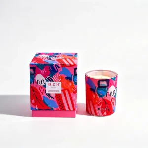 Red Oil Painting Style Modern Soy Wax Smokeless Scented Candle