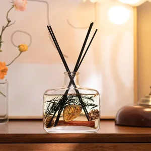 Reed Diffuser 100ml 200ml Square Flameless Long Lasting 3 Month Rose Scent Eco Friendly BPA Free Alcohol Free Handcrafted Home