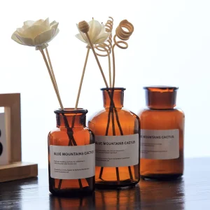 Reed Diffuser Bottle with Sticks for Bathroom Aromatherapy