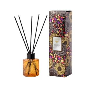 Reed Diffuser with Decorative Glass Modern Aromatherapy for Home or Office Use 100ml