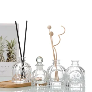 Reed Diffusers for Home Fragrance Diffuser Mini Diffuser Glass Bottle With Lid