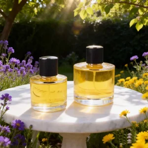 Refillable Perfume Bottles 2ml-10ml Clear Glass with Plastic Screw Cap Screen Printing Custom Design OEM