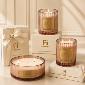 Relaxing Aroma Luxury Scented Candle Glass Aromatherapy Home Decor Wedding Gift Modern Aroma Candle Holiday Gift Sets