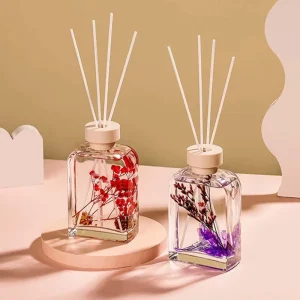 Relaxlines 100ml200ml Glass Reed Diffuser Bottle Jars Home Fragrance Fireless Dry Flower Decorative Reed Diffuser