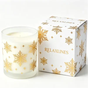 Relaxlines Custom logo Natural Gift Aromatherapy Soy Scented Candles Glass Jars Packaging for Holiday Collections