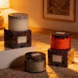 Relief Glass Cup Handmade Soy Wax Scented Candle Aromatherapy Smokeless Long lasting Scent Valentine’s Day Birthday Gift