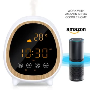 Remote Control Smart Alarm Clock Aroma Diffuser 200ml Ultrasonic Cool Mist Electric Essential Oil Diffuser for Home