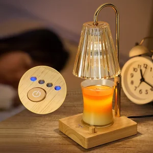 Retractable Timing Dimming Incense Lamp Retro Fragrance Flameless Wax Lamp Hot Melt Diffuser Candle Wood Lamp