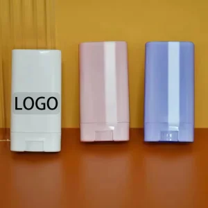 Reusable Empty Deodorant Stick Balm Perfume Cosmetic Packaging Container with Screen Printing ABS Plastic