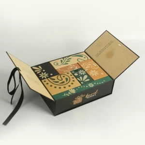 Ribbon Tied Luxury Rigid Double Door Open Perfume Blind Box Wedding Gift Set Box Surprise Gifting Unboxing Presentation Box