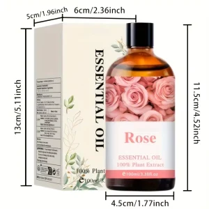Rich Floral Hydrating Cold Pressed Natural Organic 100% Plant Rose Essential Oil 100ml Eco Friendly for Massage Fragrance Hair
