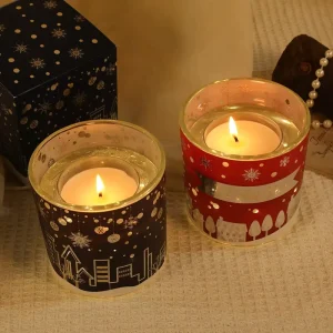 Romantic Glow in the Dark Glass Custom Made Luminous Soy Wax Home Decorative Gift Wedding Accent Soy Wax Candle for Party