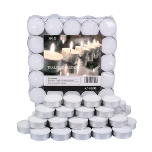 Romantic Smokeless Paraffin Wax Tealight Candles Halloween Suitable For Dinner Proposals And Events