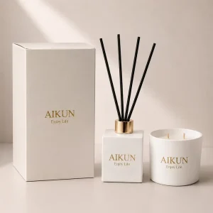 Room Spray Fragrance Oil Arabian Rose Glass Bottle Rattan Sticks Reed Diffuser Set for Hotel Home