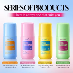 Rose Antiperspirant Roll on Deodorant Refreshing Sweat Control Long Lasting Fragrance Underarm