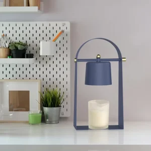 Rose Scented Scent Oil Fragrance Modern Candle Warmer Lamp With Led Light Luxury Metal Design