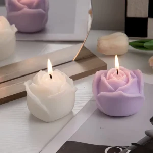 Rose Shape Scented Candle Luxury Wax Essential Oil Candles Scented for Home Decoration