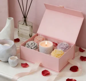 Rose Shaped Scent Candles Multiple Floral Types 10+ Hours Burn Time Soy Wax Valentine Day Gift Home Decor Long Lasting