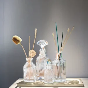 Round 200ml 500ml Coated Surface Aroma Reed Diffuser Bottle