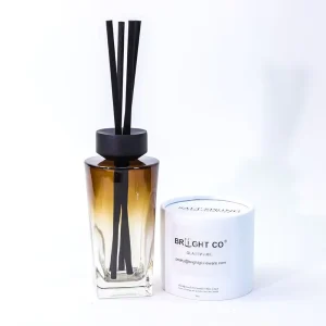 Round Top Square Base Gradient Reed Diffuser Bottle with Box and Screw Cap