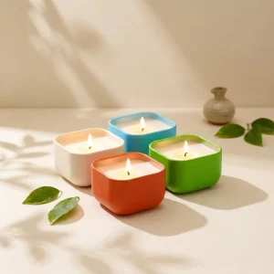 Rubik’s Cube Design Mini Soy Wax Aromatherapy Candles Handmade Modern Style for Christmas and Birthday Parties