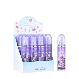 SCENABELLA Unisex 250ML Eco Friendly Long Lasting Body Mist PDQ Purple Ice Cream Gourmand Scent Original Fragrance Eau De Parfum