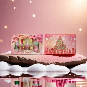 SOL BTB057-4 New Christmas Romantic Scent 88ml Body Mist +20ml Perfume+100ml Hair Mist + 90ml Body Lotion Set for Woman