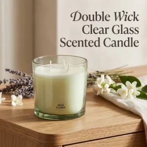 Safe Non Toxic Long Lasting Eco Musk Flower Soy Wax Candles for Indoor Decor Birthday Present