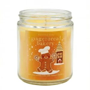 Scented Candle Gingerbread Handmade Smokeless Pure Natural Soy Wax Art Candle Customizable Glass Jar Holiday Easter Bars