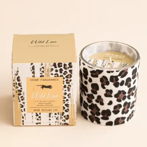 Scented Candle Luxury Handmade Leopard Print Glass Container Soy Candle Home Decor Scented Candle