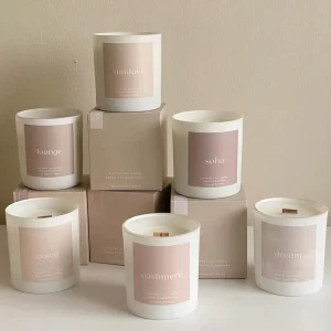 Scented Candles Gift Set Custom Private Label Luxury Glass Jar Scented Candles