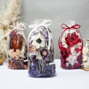 Scented Sachet Bags Preserved Dried Flower Potpourri with Lavender Rose Fresh Scent Petal Sachet Decorative