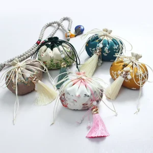 Scented Sachet Empty Bag Portable Unisex Ancient Style Pouch Duanwu Festival Lavender Artemisia Mosquito Repellent Cloth Bag Car