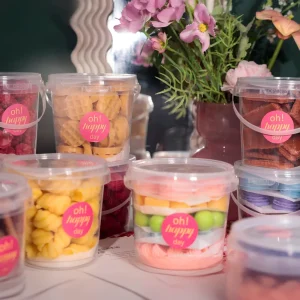 Scented Wax Blocks in Transparent Bucket DIY Aromatherapy Wax Melts with Cute Fruit Dessert Designs for Home Aroma
