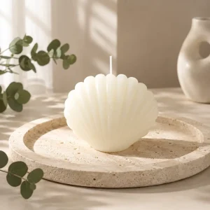 Seashell Scallop Shape Velas Perfumadas Seashell Candle For Beach Resort Buyers Low MOQ MSDS Certified