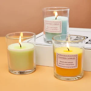 Simple and Elegant Scented Candle in Glass Jar 500g Net Weight Customized Color and Scent for Promotional Gift