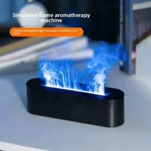 Simulation Colorful Flame USB Waterless Aroma Diffuser 150ml Tabletop Ultrasonic Aromatherapy Machine 7 Color LED for Hotel