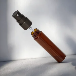 Small 5ml 10ml Amber Clear Glass Round Shape Custom Logo Mist Spray Bottle Refillable Cosmetic Bottle