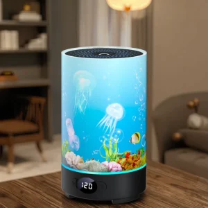 Smart Aromatherapy Diffuser Essential Oil Humidifier With LED RGB Atmosphere Light Sleep Timer For Home Office