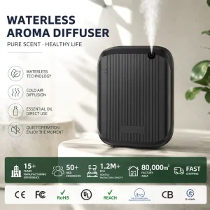 Smart Electric Aroma Diffuser Machine Waterless Nebulizer for Home Scents Air Diffuser with App Control