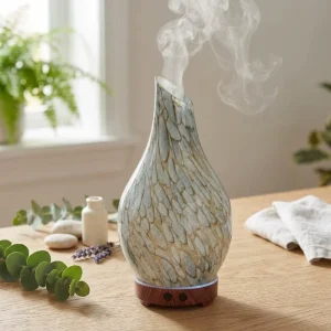 Smart Electric USB Glass Aroma Diffuser 100ml 7 Color Led Lights Tabletop for Home & Hotel Aromatherapy
