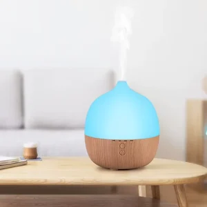 Smart Home Appliance 7 Color Led Light Air Humidifier Ultrasonic Aroma Diffuser Wood Grain Essential Oil Diffuser