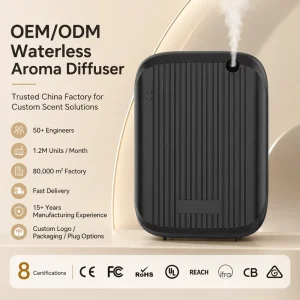 Smart Home Aroma Diffuser Machine Waterless Essential Oil Diffuser Bluetooth Control for Large Living Room