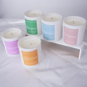 Smelling Candle Glass Cup Soy Wax Candle with Wood Lid Custom Scent Aromatherapy Scented Candle for Home Hotel Decoration