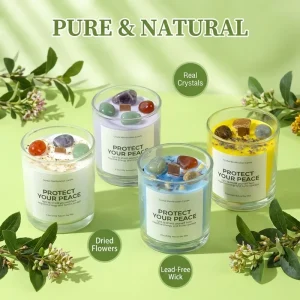 Smokeless Soy Wax Candle with Long Burn Time and Scented Aromas