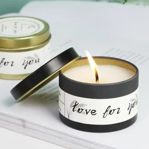 Smokeless Soy Wax Tinplate Can Handmade Art Candle Scented Candles Organic Non-Toxic Environment-Friendly Long-lasting