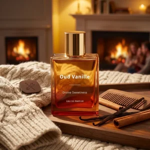 Soft Scent Neutral Oud Sweet Amber OEM Private Label Engravable Printable Glass Fragrance Mist Shiny Gold Cap